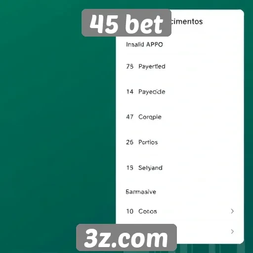 Métodos de pagamento disponíveis na plataforma 45 bet